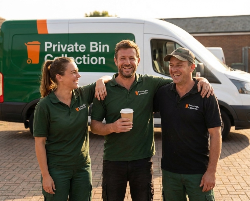 Local private bin collection team serving Worthing, West Sussex